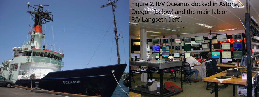 R/V Oceanus, and main lab on R/V Langseth